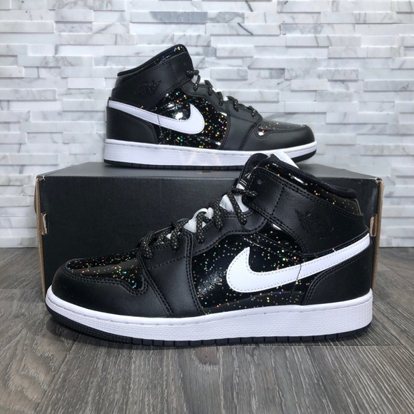 black and gold glitter jordans